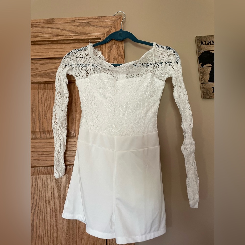 White lace romper